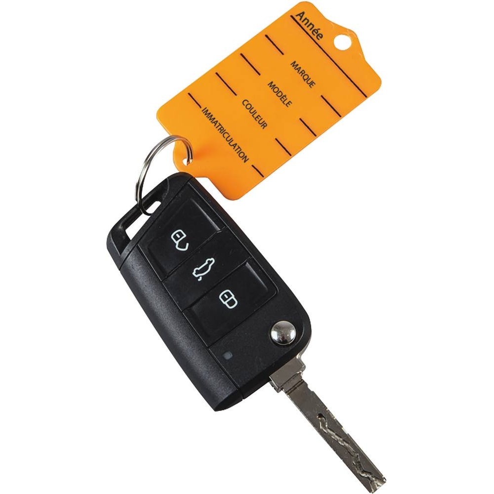 Porte-clés plastique orange + 2 feutres - lot de 200 pcs EICHNER - 74651