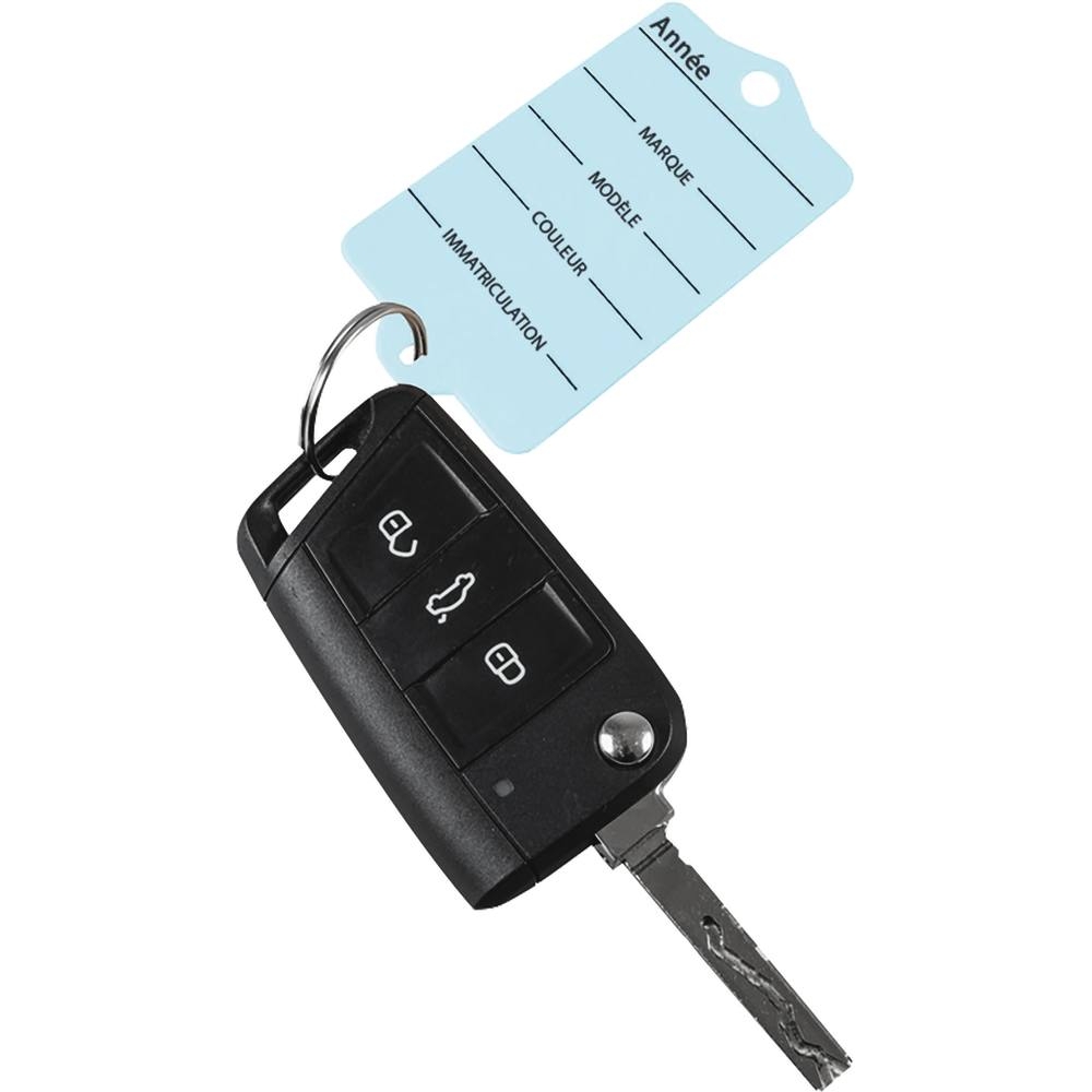 Porte-clés plastique bleu + 2 feutres - lot de 200 pcs EICHNER - 74652