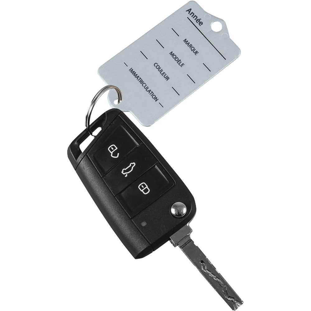 Porte-clés plastique gris + 2 feutres - lot de 200 pcs EICHNER - 74656