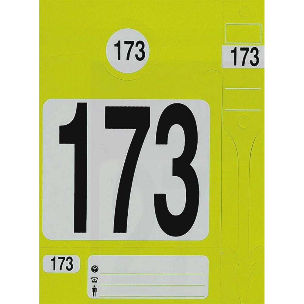 Jeu d'étiquettes et porte-clés jaune pour identification de véhicules - 300 pcs EICHNER - 74690