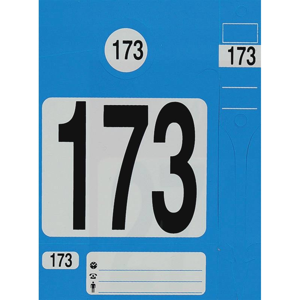 Jeu d'étiquettes et porte-clés bleu pour identification de véhicules - 300 pcs EICHNER - 74691