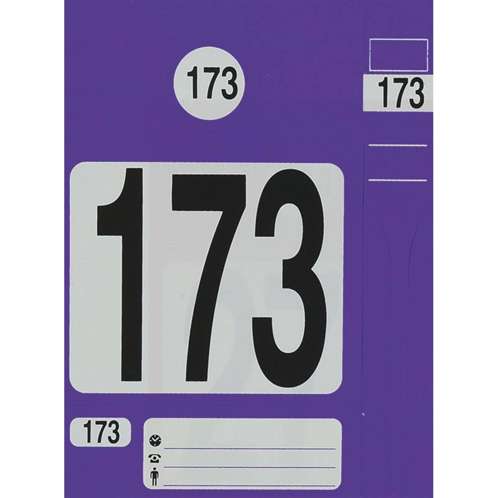 Jeu d'étiquettes et porte-clés violet pour identification de véhicules - 300 pcs EICHNER - 74694