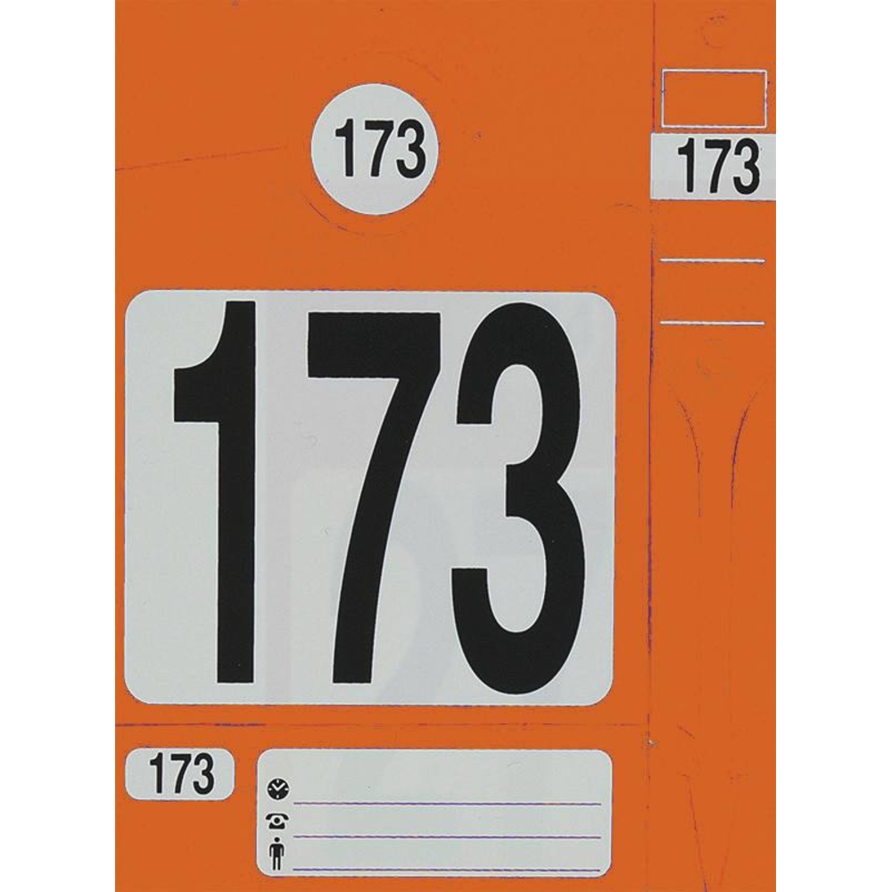 Jeu d'étiquettes et porte-clés orange pour identification de véhicules - 300 pcs EICHNER - 74695