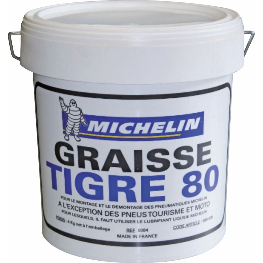 Crème de montage Michelin tigre pour pneu - seau de 4kg - MICHELIN - 74904