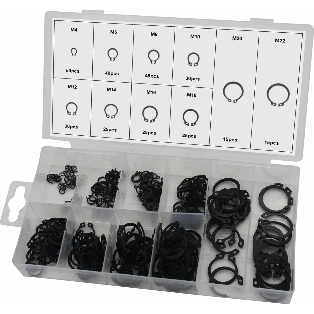 Circlips extérieurs de M4 à M22 - coffret de 300 pcs STILKER - 75749