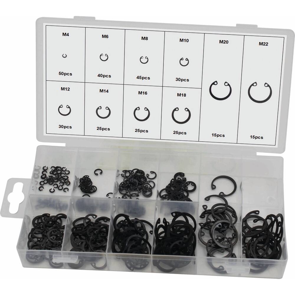 Circlips intérieurs de M4 à M22 - coffret de 300 pcs STILKER - 75750