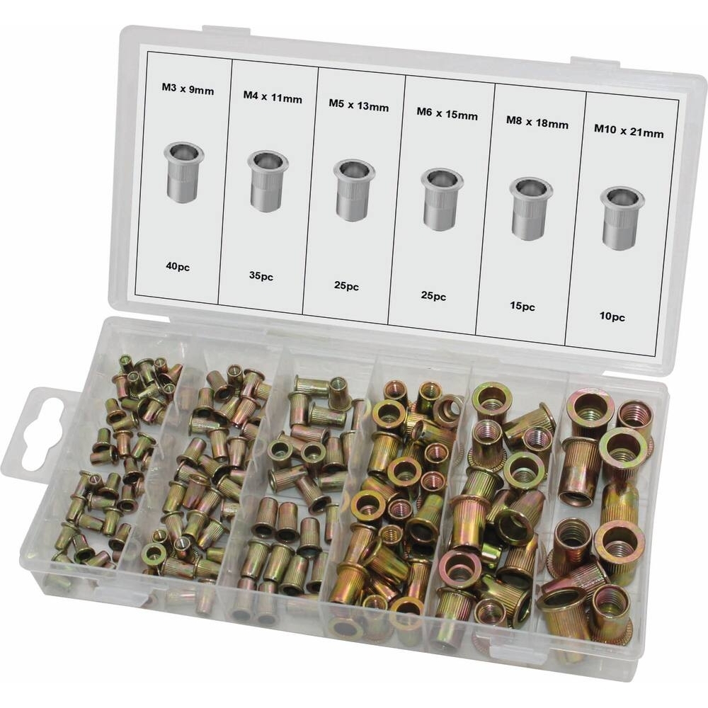 INSERT EN ZINC DE M3 À M10 - COFFRET DE 150 PCS - STILKER - 75781