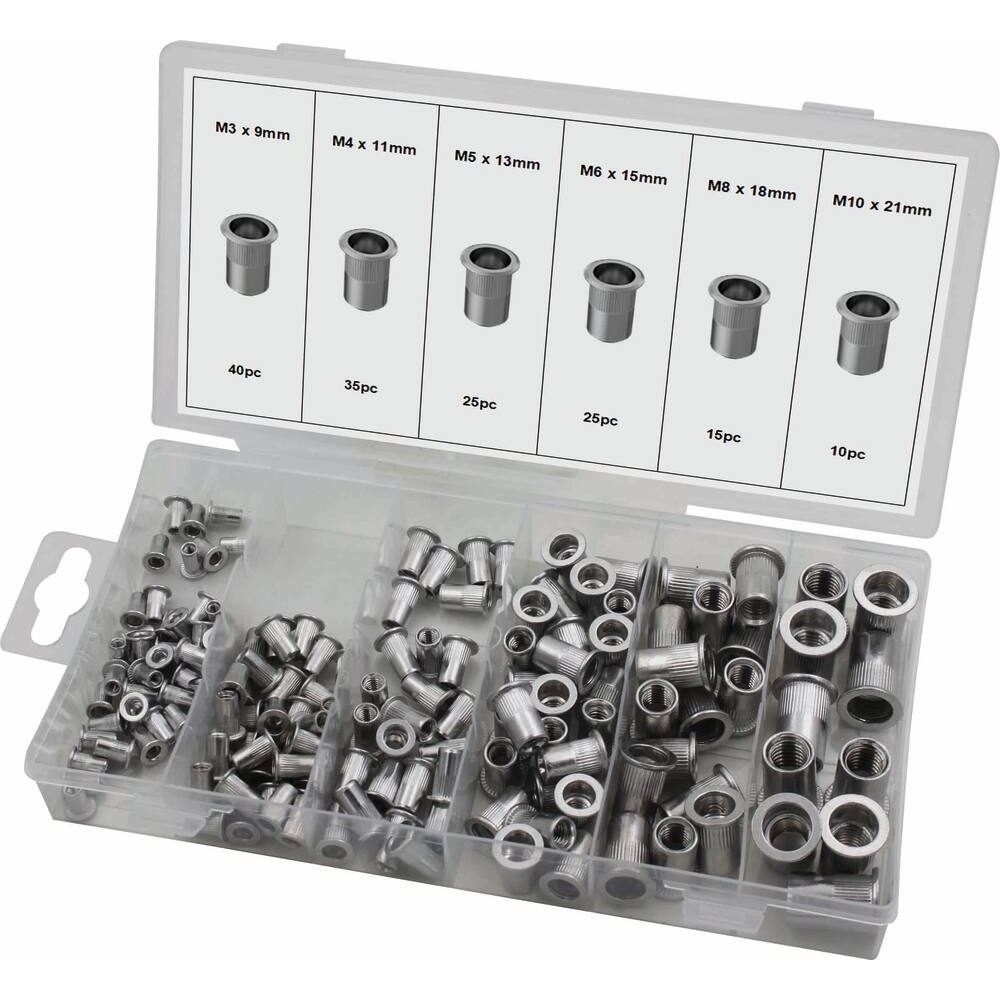 Insert en aluminium de M3 à M10 - coffret de 150 pcs STILKER - 75782