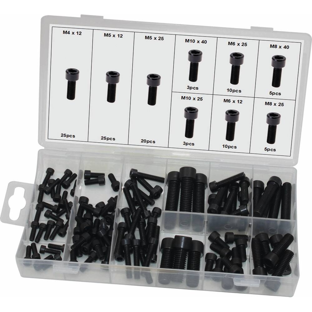 Vis BTR à tête ronde de M4 à M10 - coffret de 106 pcs STILKER - 75902