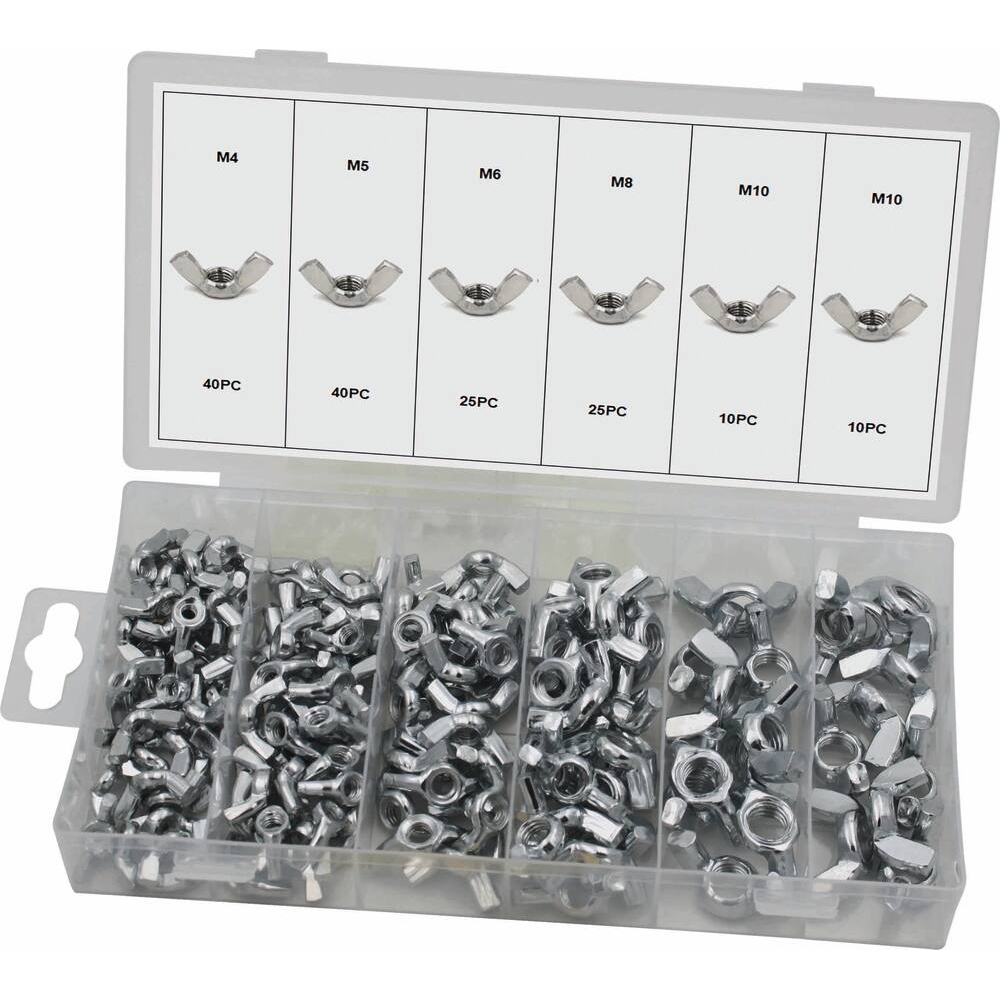 ECROU PAPILLON DE M4 À M10 - COFFRET DE 150 PCS - STILKER - 76001