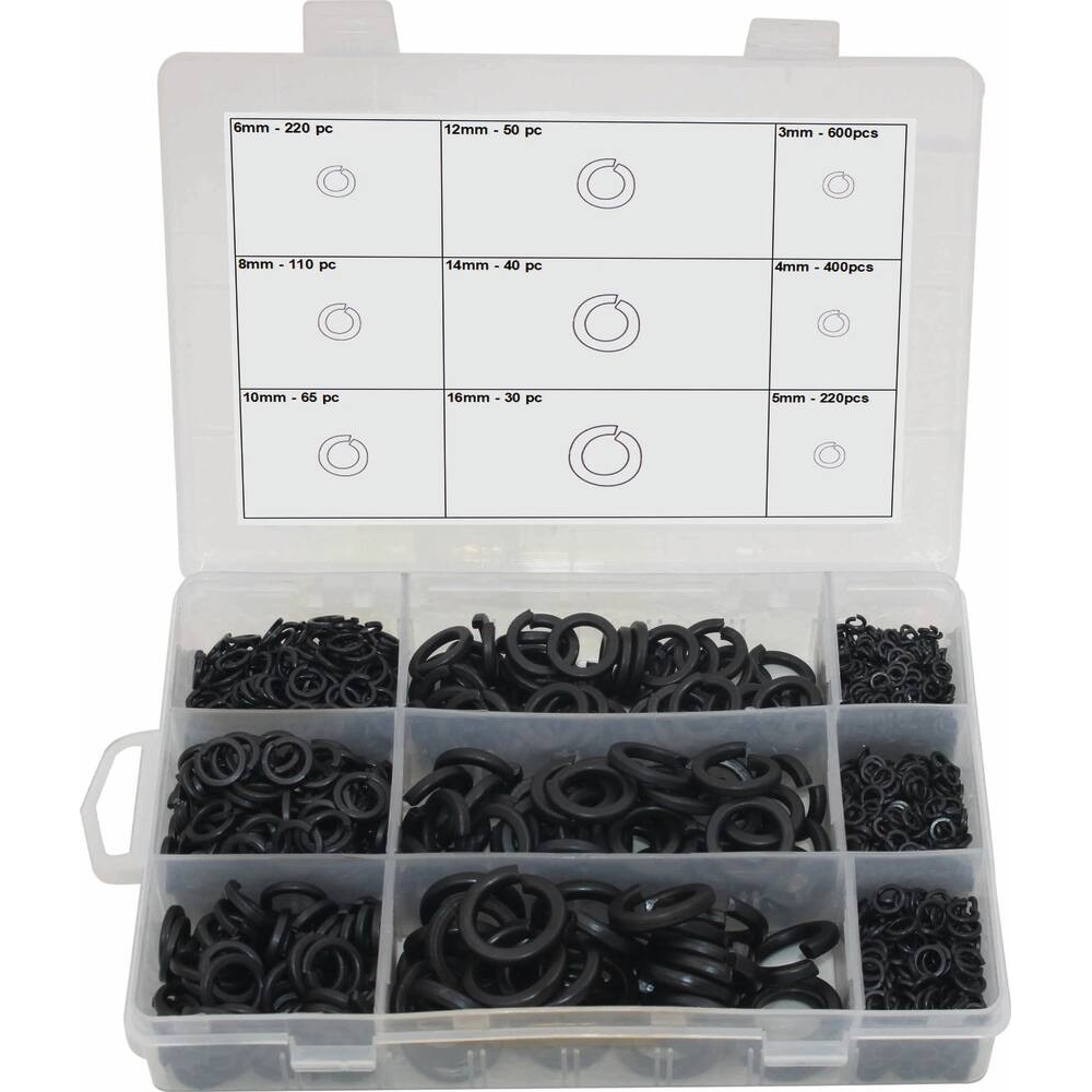 Rondelle Grower élastique / à ressort 3 à 16mm - coffret de 1735 pcs STILKER - 76200
