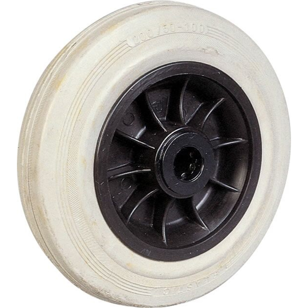 Roue nylon et caoutchouc gris alésage rouleaux D100mm MANULOIRE - 76726