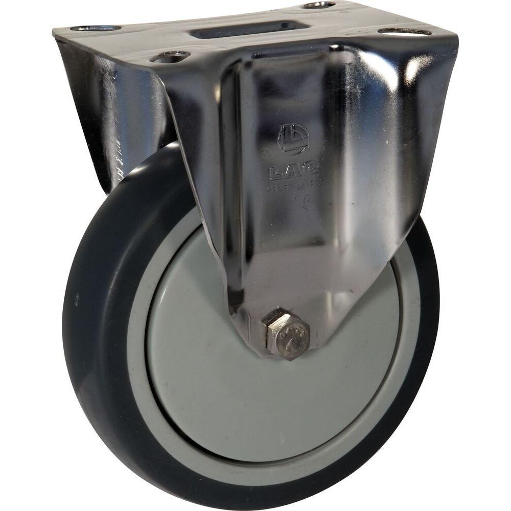 Chape inox moyenne fixe nylon et santoprène D100mm MANULOIRE - 76823