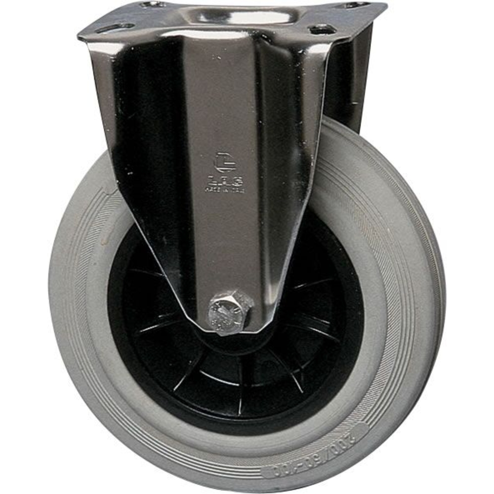 Chape inox moyenne fixe nylon et caoutchouc D80mm MANULOIRE - 76839