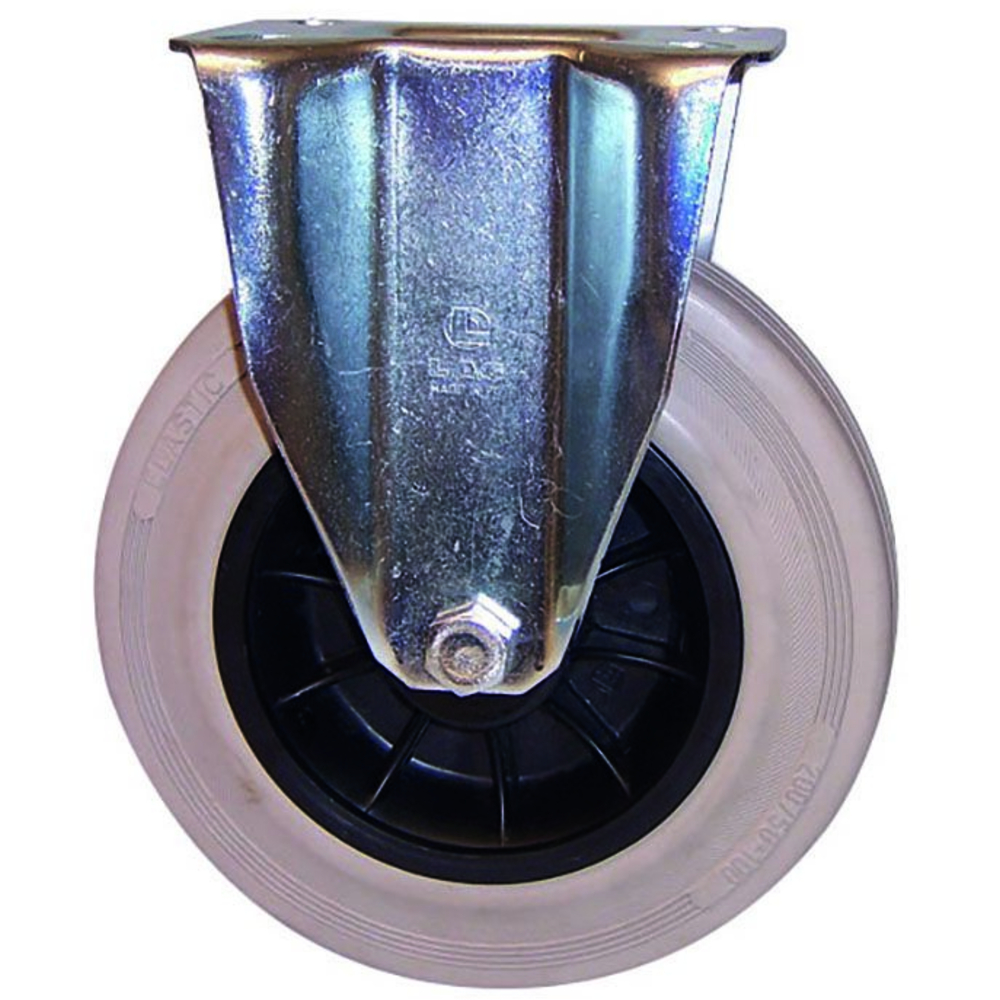 Chape zinguée moyenne fixe nylon + caoutchouc D125mm MANULOIRE - 76846