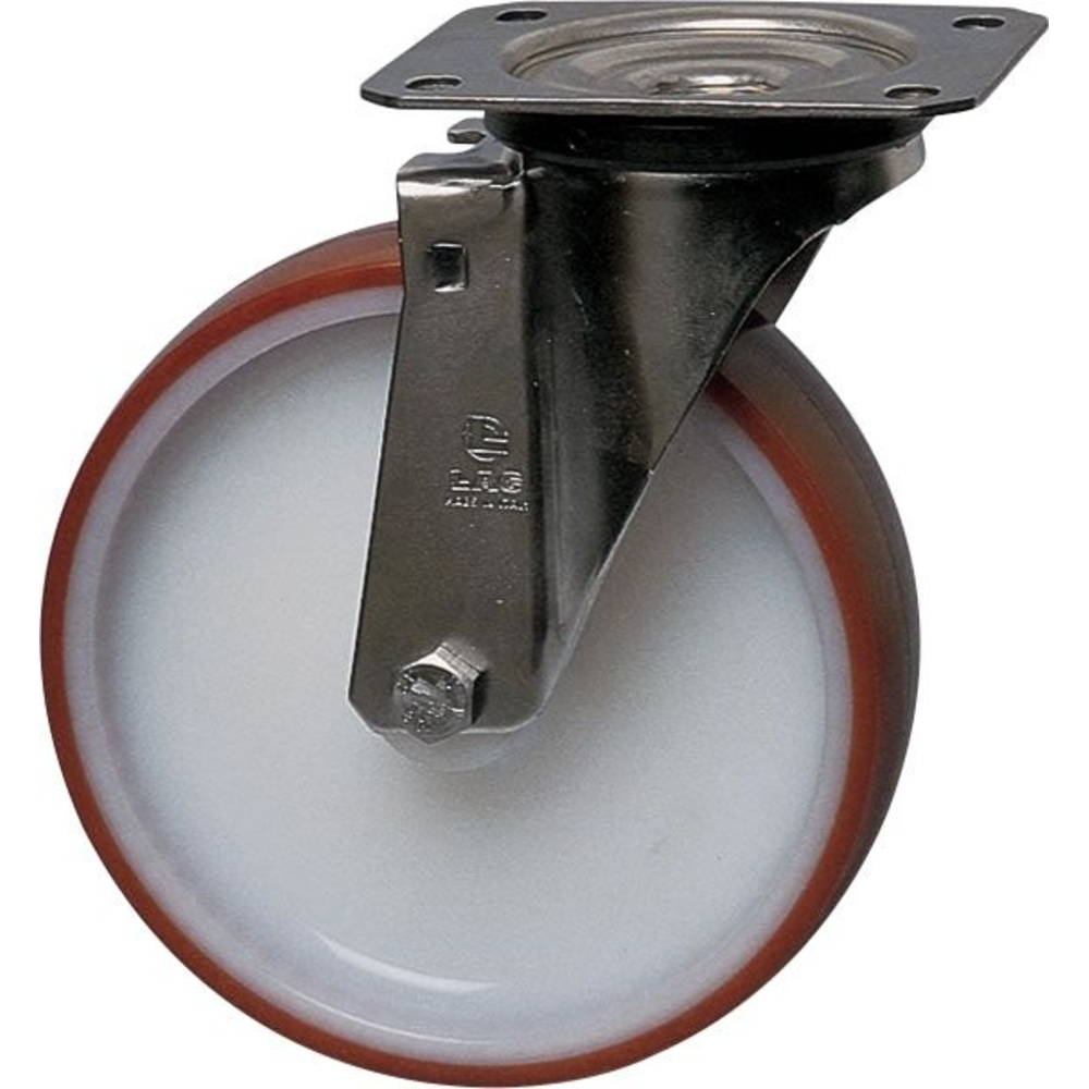 Chape zinguée moyenne pivotante polyamide + polyuréthane D80mm MANULOIRE - 76862