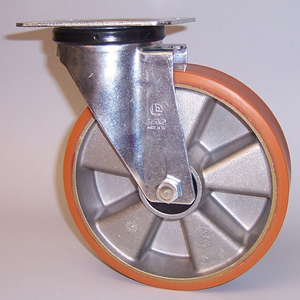 Chape zinguée moyenne pivotante aluminium + polyuréthane D125mm MANULOIRE - 76886