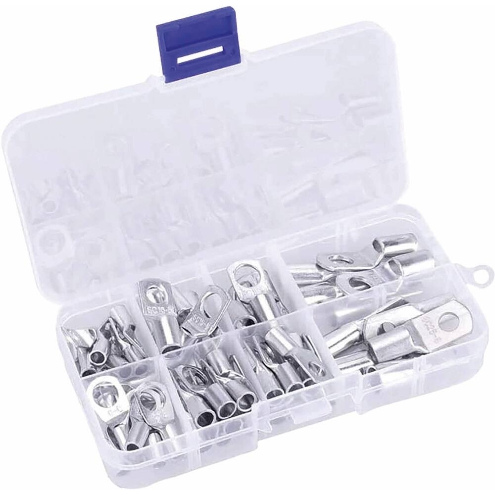 COSSE À OEIL À SOUDER ET À SERTIR NON ISOLÉES M6 À M8 - COFFRET DE 60 PCS - STILKER - 77850