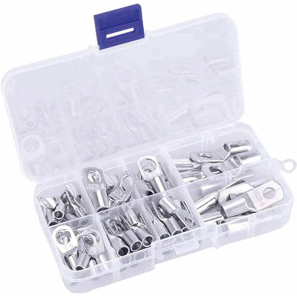 Cosse à oeil à souder et à sertir non isolées M6 à M8 - coffret de 60 pcs STILKER - 77850