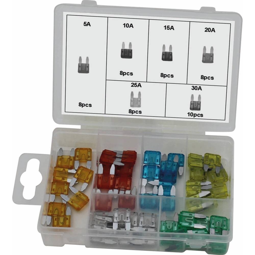 MINI FUSIBLE ENFICHABLE ASSORTIMENT - COFFRET DE 50 PCS - STILKER - 77977