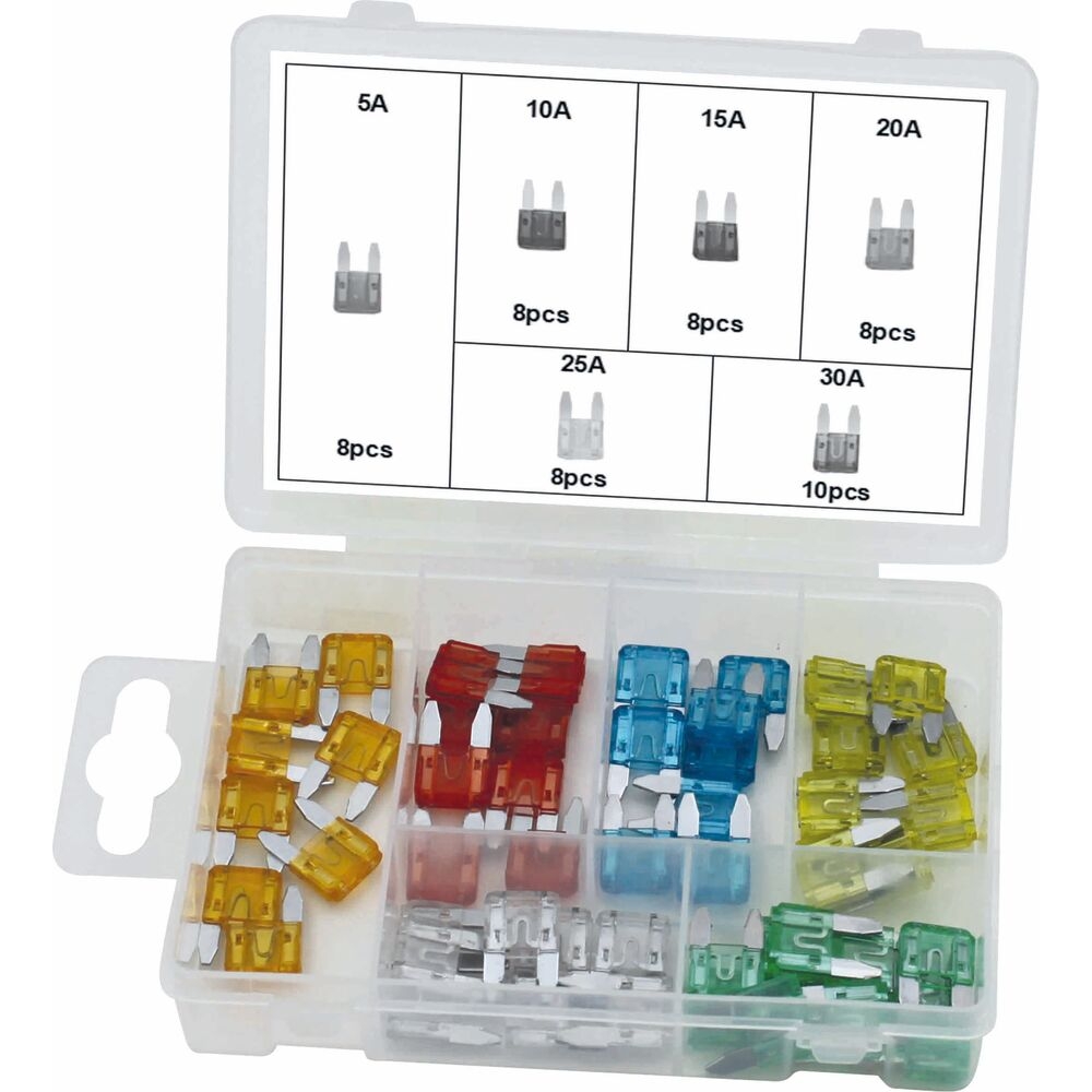 Mini fusible enfichable assortiment - coffret de 50 pcs STILKER - 77977