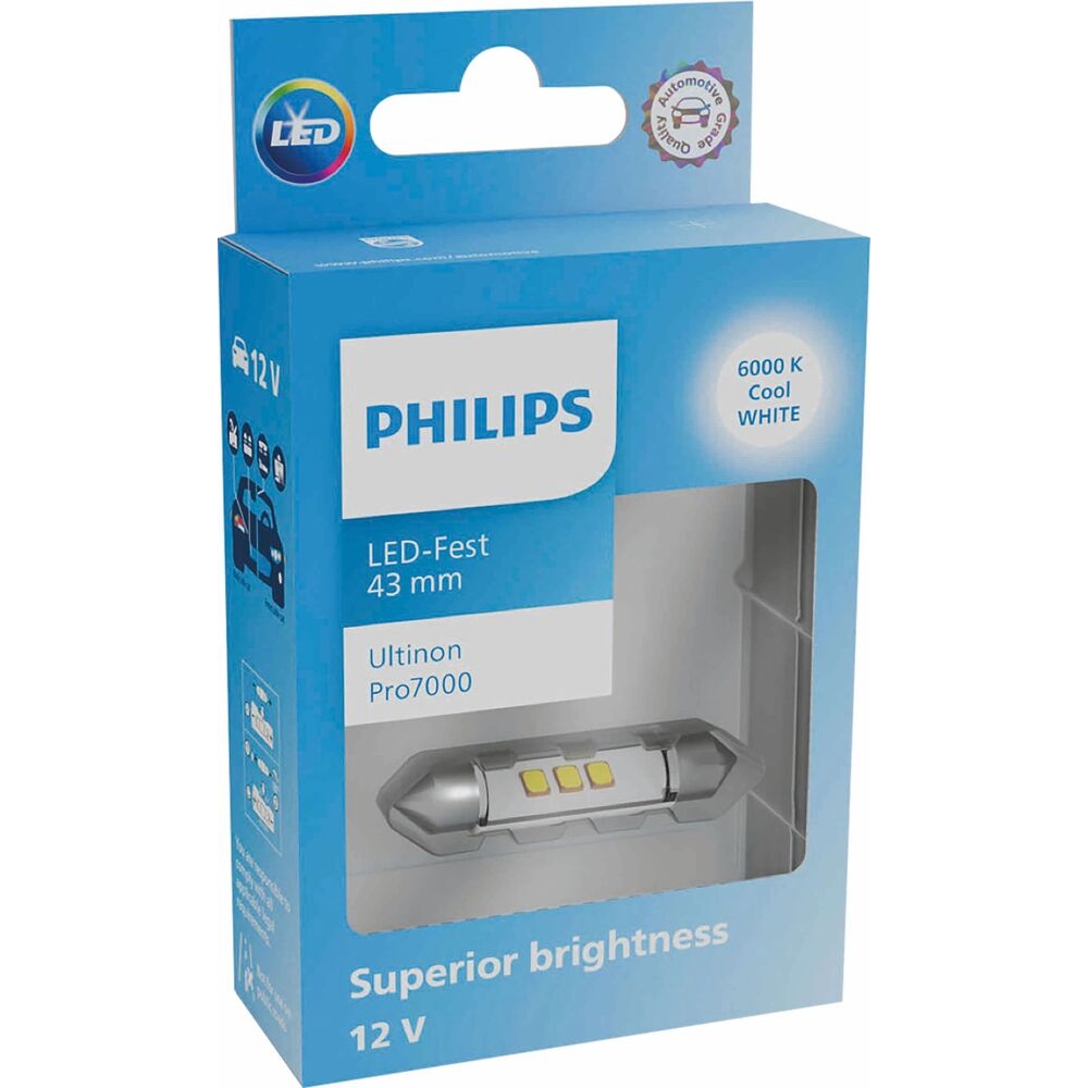 Ampoule navette LED 12V 43mm 6000K PHILIPS - 78076