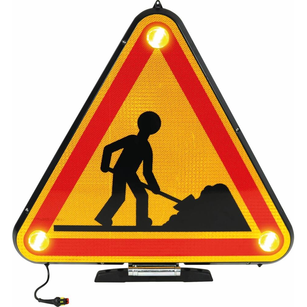 Triangle triflash à LED class 2 double face 700mm avec relevage électrique CEA - 79311