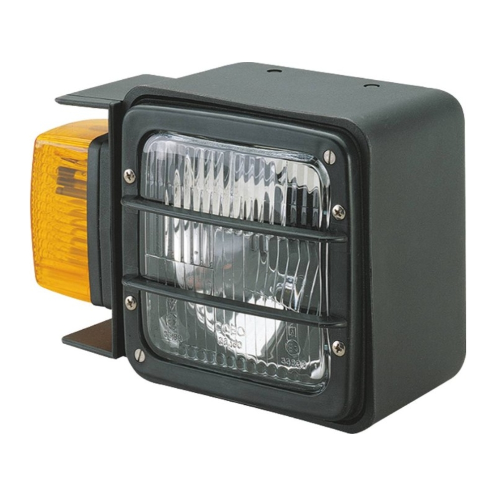 Phare avant de tracteur 3 fonctions avec clignotant fixation inférieure COBO - 79421