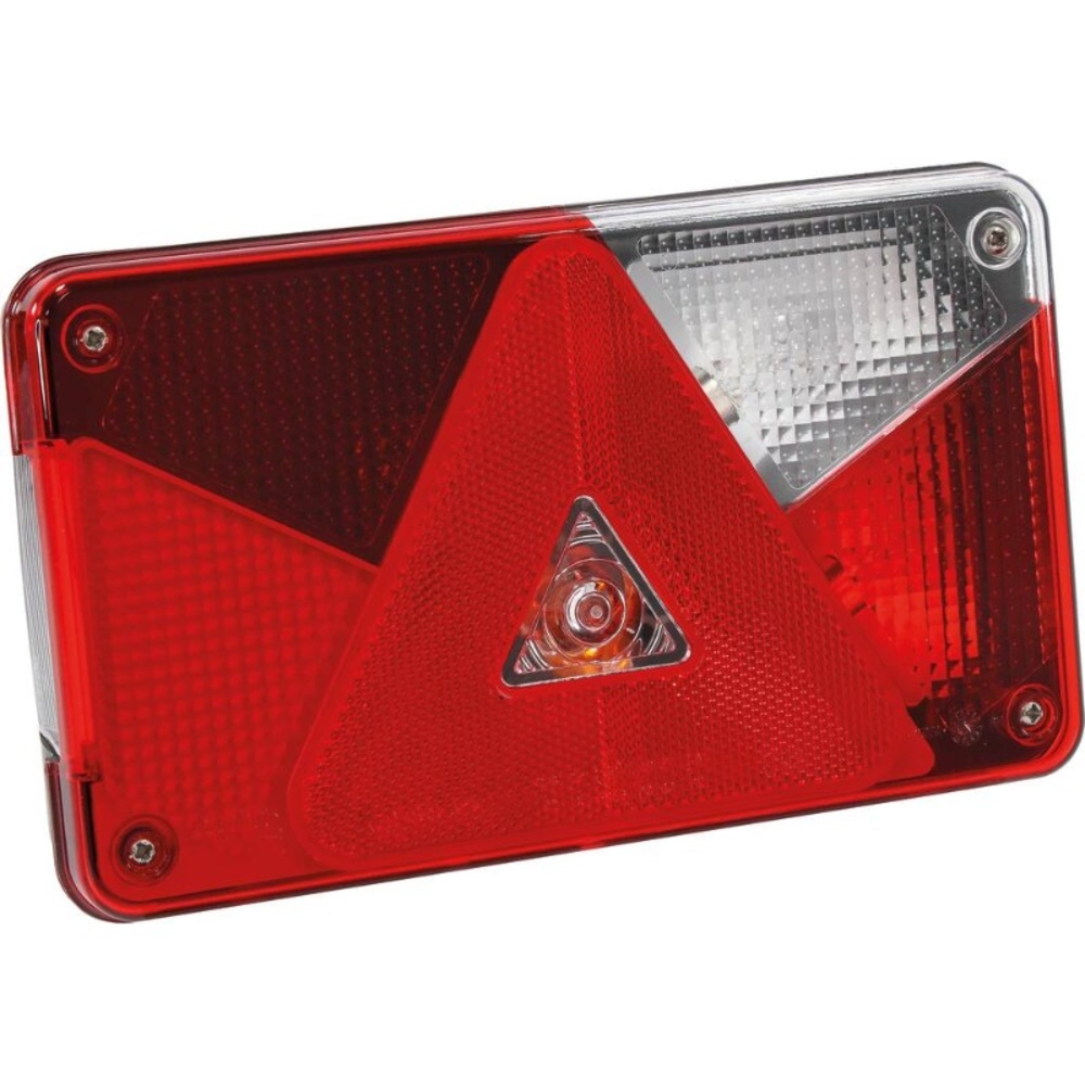 Feu arrière rectangle 12v 5 fonctions avec connecteur 5 plots 238x140mm ASPOCK - 79535