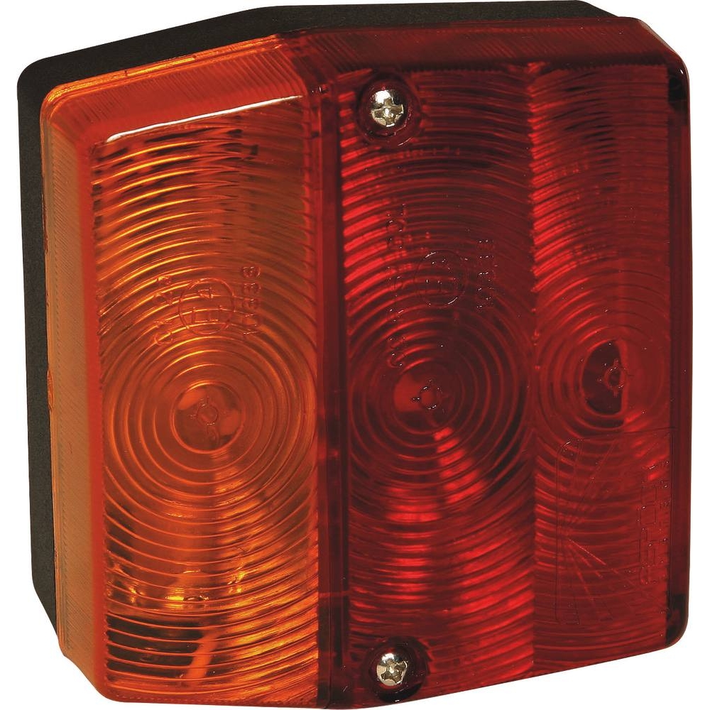 Feu arrière carré 12V 3 fonctions avec connecteur 5 plots ASPOCK - 79539