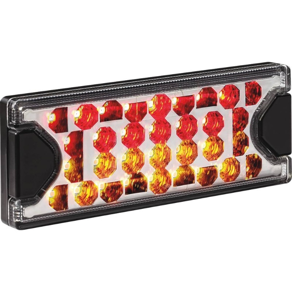 Feu arrière rectangle led 12/24v 3 fonctions 150x59mm ASPOCK - 79544