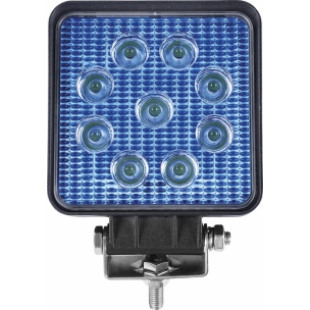 PHARE DE TRAVAIL CARRE LED 10/30V 27W 250 LUMENS BLEU FAISCEAU LARGE - SODIFLASH - 79699