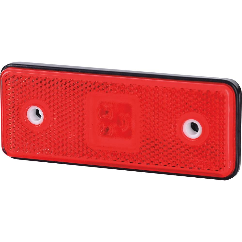 Feu de position LED 12/24V rouge rectangulaire avec catadioptre à fixer SODIFLASH - 79820