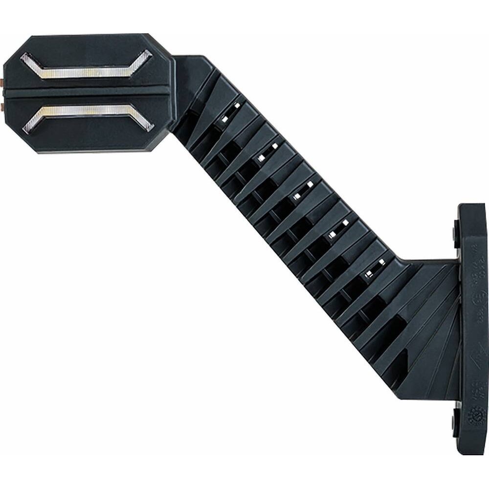 Feu de gabarit LED 12/24V rouge/blanc/orange déporté coudé 200mm - côté droit - SODIFLASH - 79842