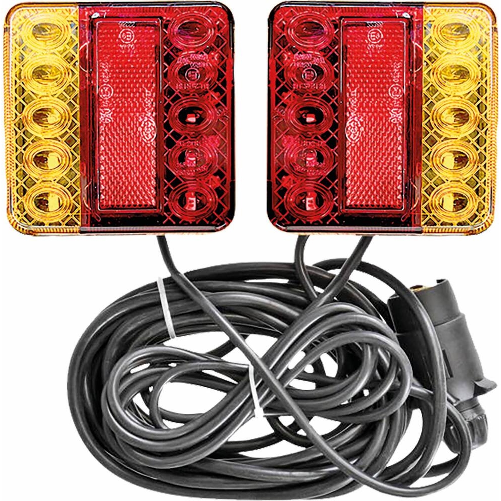Kit de signalisation magnétique LED entre feux 2,5m rouge/orange - 7 plots SODIFLASH - 79900