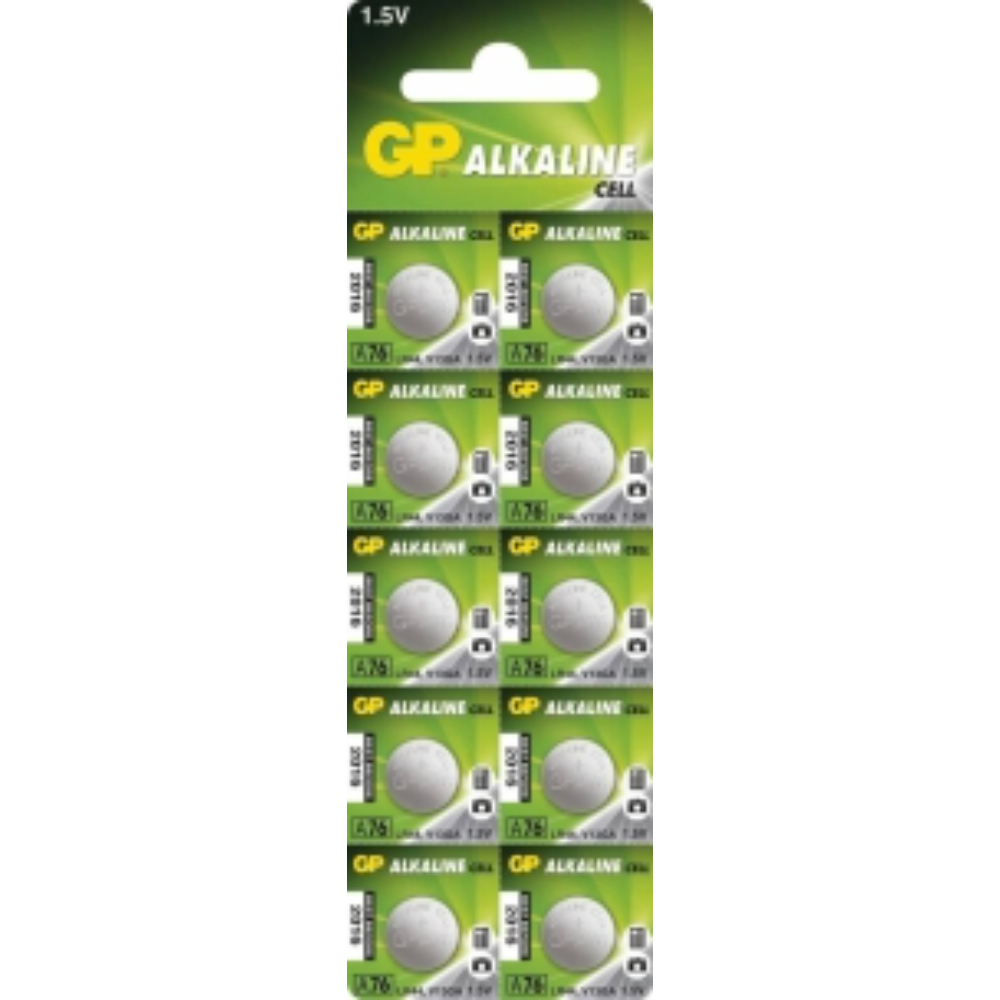 PILE BOUTON ALCALINE LR44 - CARTE SECABLE DE 10 PILES - GP - 81258
