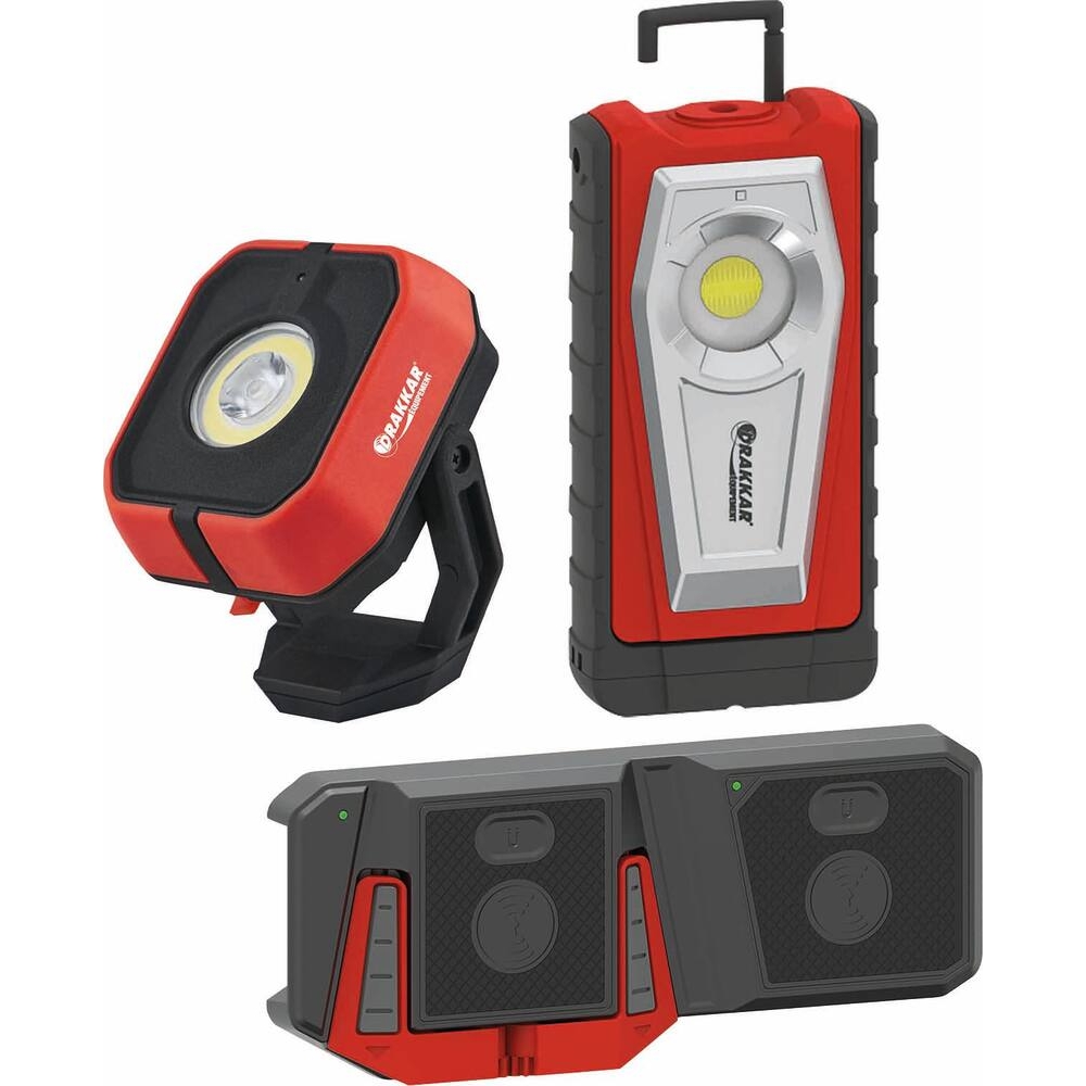 Pack éclairage à induction - Lampe de poche carrée, lampe de poche et chargeur DRAKKAR - 82388