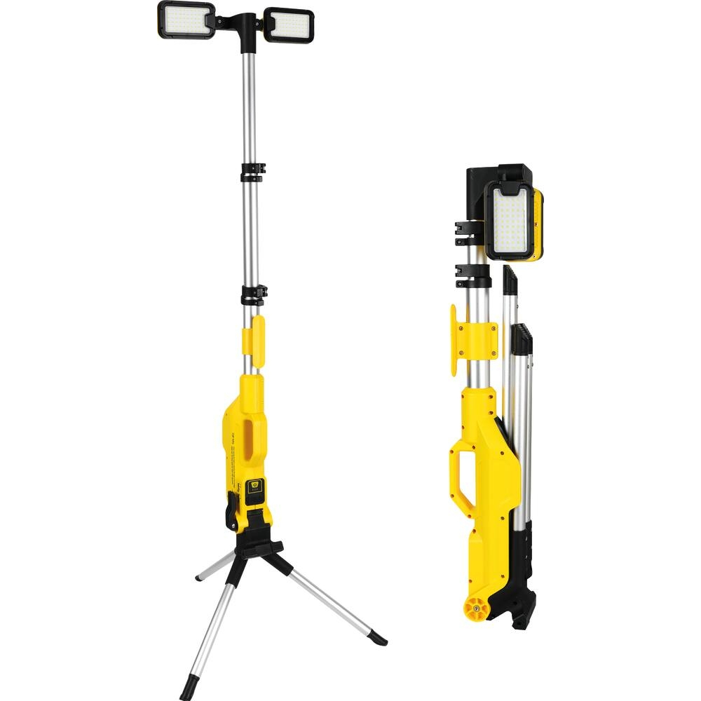 Projecteur LED 124W 8000 lumens rechargeable - hauteur réglable - DRAKKAR - 82449