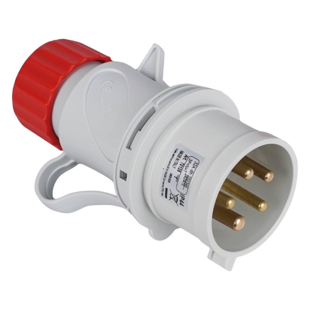 FICHE MALE 5 BROCHES 3P+N+T+400V 32A FANTON - 82710