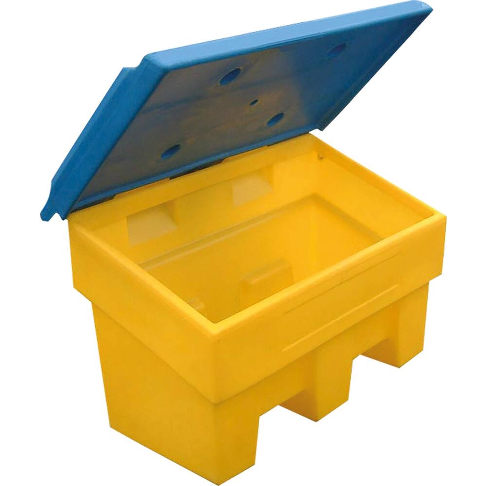 Bac à sel ou sable 180L avec couvercle et passages fourches DRAKKAR - 83674