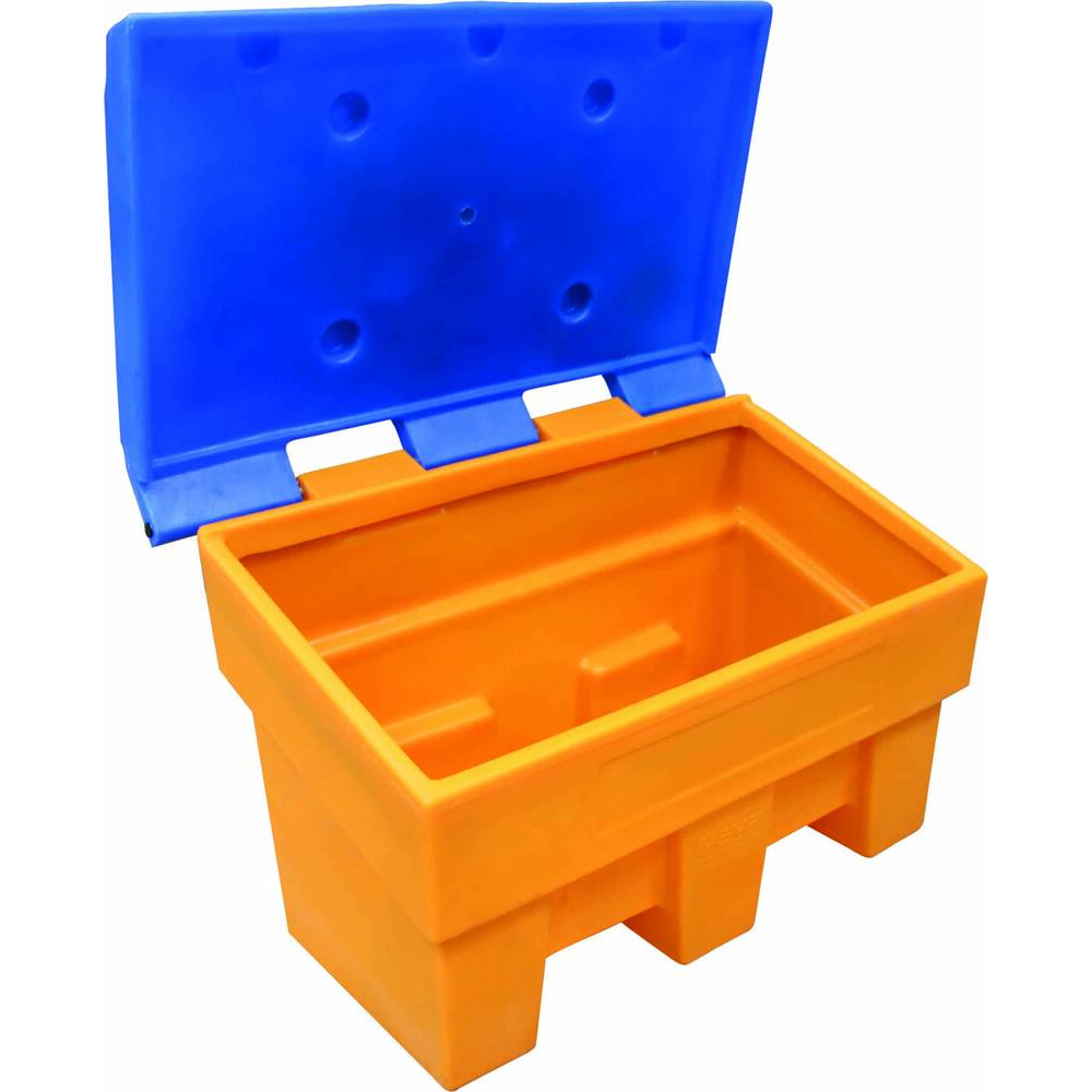 Bac à sel ou sable 300L avec couvercle et passages fourches DRAKKAR - 83676