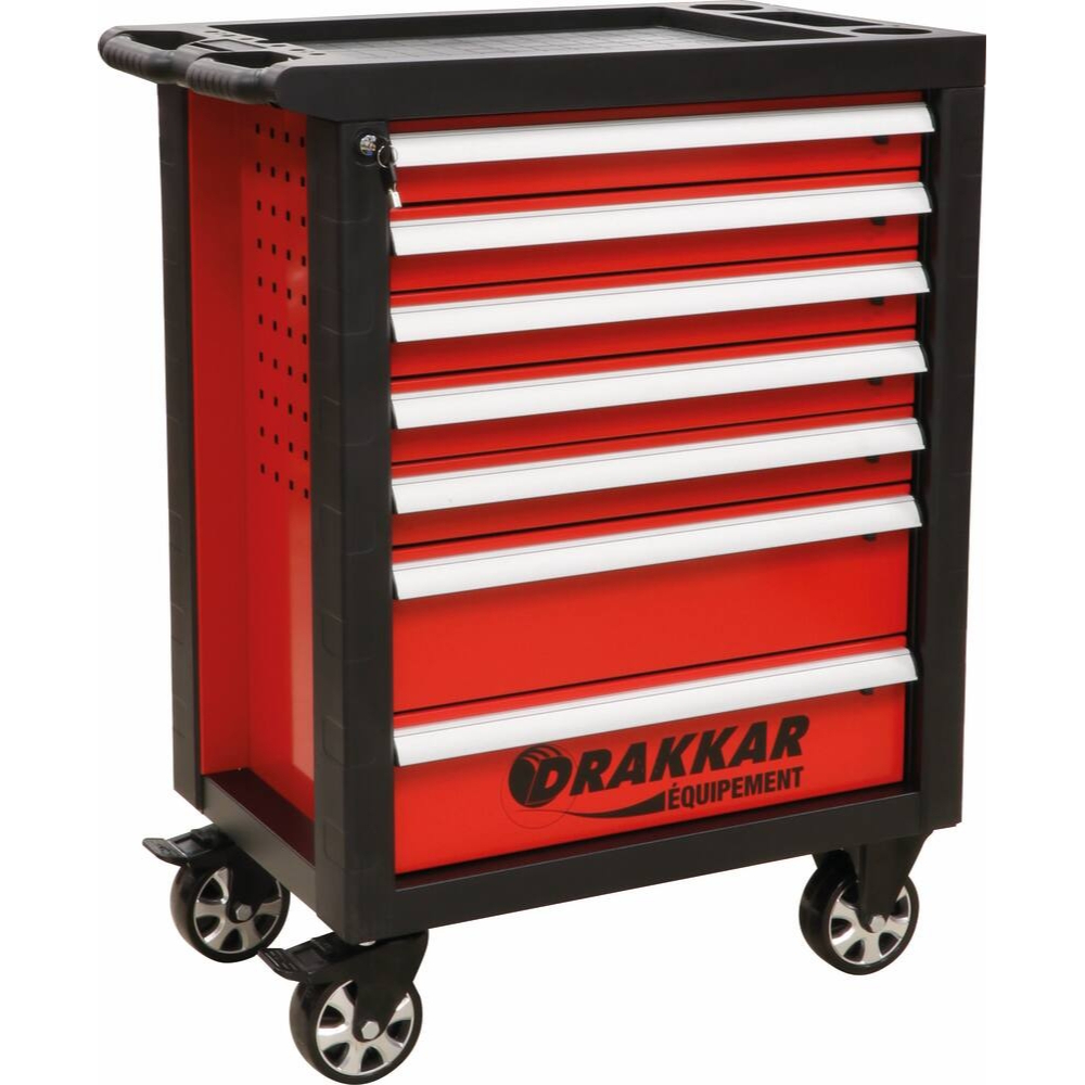 SERVANTE 7 TIROIRS DRAKKAR EQUIPEMENT 09217 + 4 TIROIRS MODULES CARBONE - DRAKKAR TOOLS - 83895