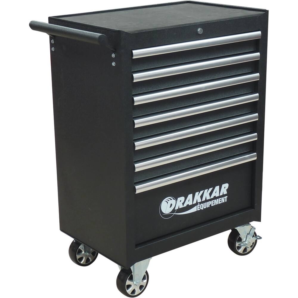 Servante d'atelier 7 tiroirs composée de 171 outils - modules carbone - DRAKKAR TOOLS - 83901