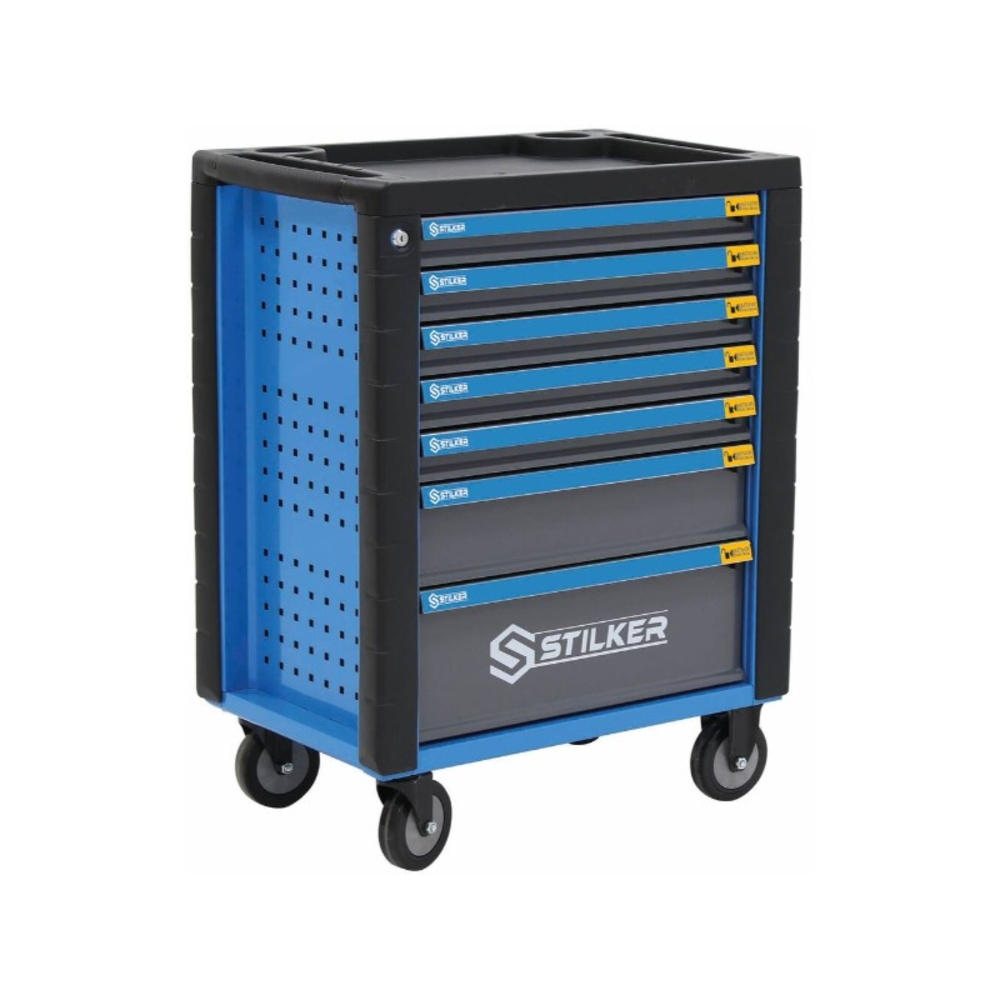 Servante d'atelier 7 tiroirs composée de 147 outils - modules mousses STILKER - 83932