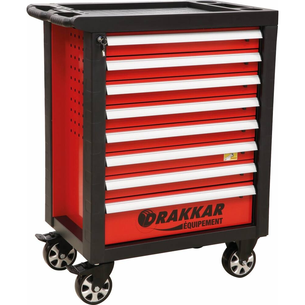 SERVANTE 8 TIROIRS DRAKKAR EQUIPEMENT 09203 + 4 TIROIRS MODULES CARBONE - DRAKKAR TOOLS - 83960