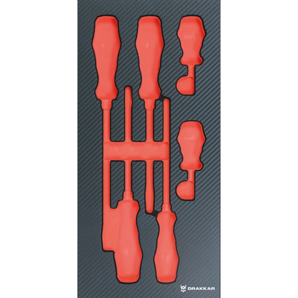 Module mousse vide - finition carbone pour tournevis plat DRAKKAR TOOLS - 84205