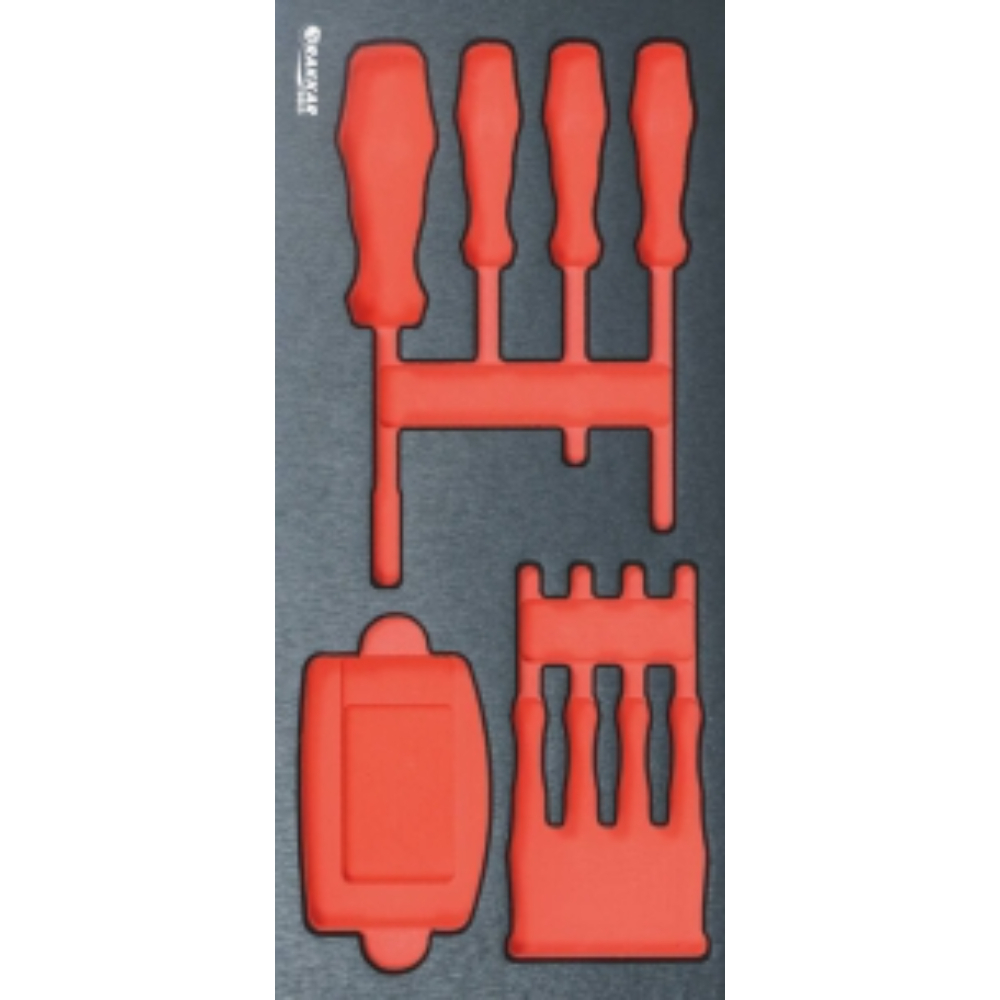 MODULE MOUSSE FINITION METAL VIDE TOURNEVIS ELECTRICIEN / PORTE EMBOUT - DRAKKAR TOOLS - 84210