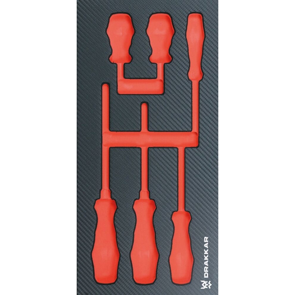 Module mousse vide - finition carbone pour tournevis Pozidriv DRAKKAR TOOLS - 84211