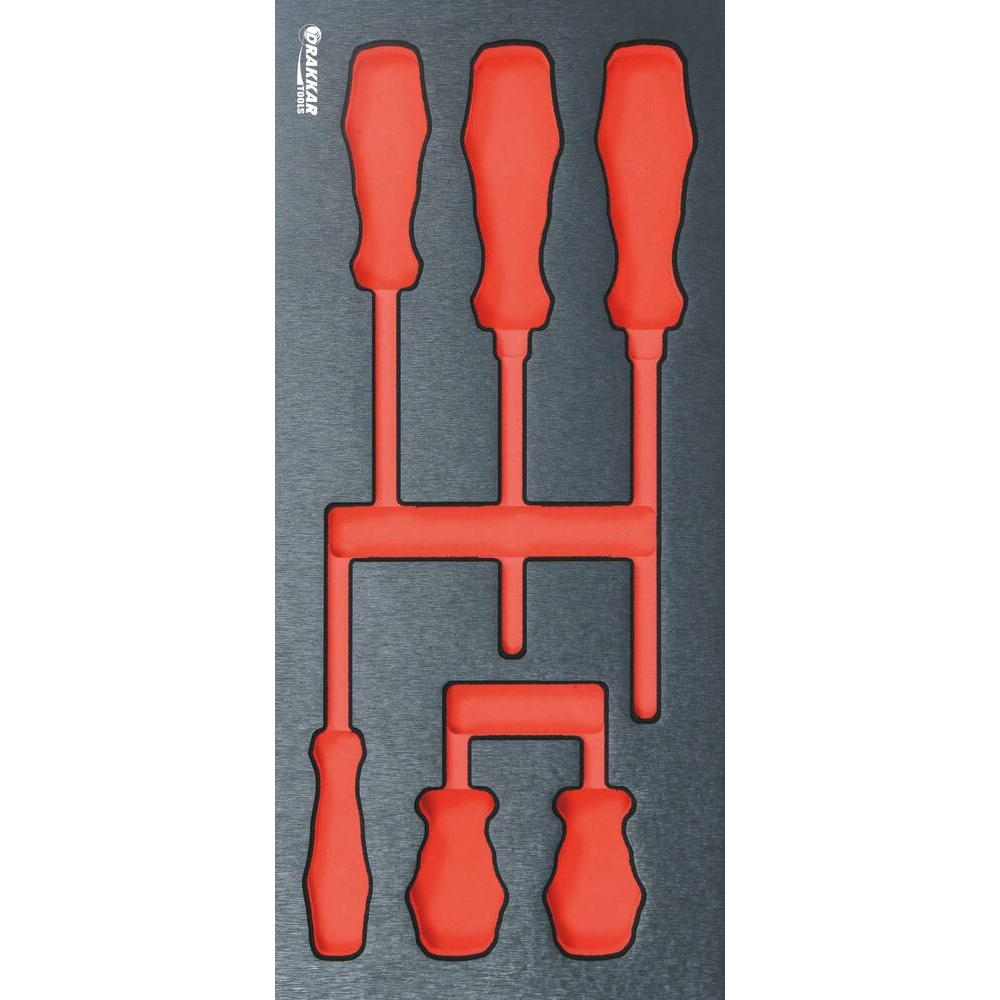Module mousse vide - finition métal pour tournevis Pozidriv DRAKKAR TOOLS - 84212