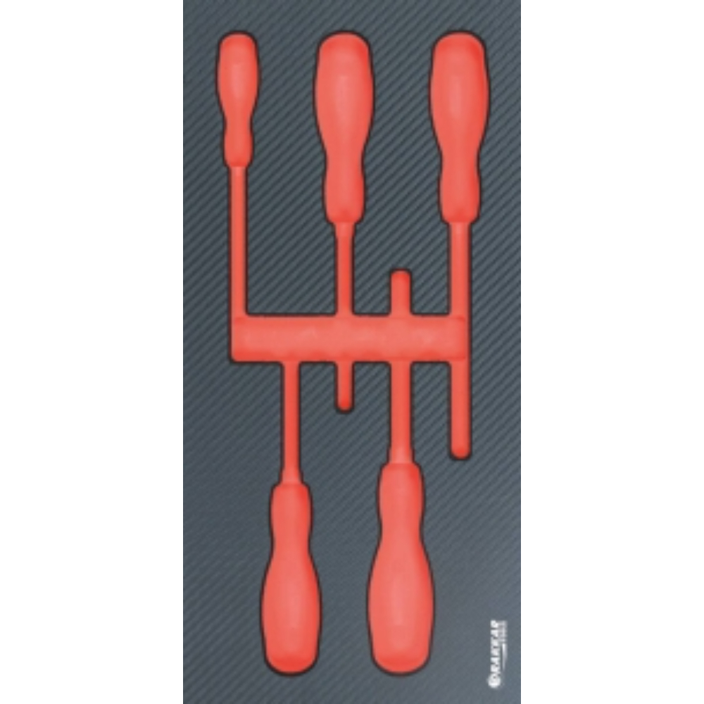 MODULE MOUSSE FINITION CARBONE VIDE TOURNEVIS ELECTRICITE ISOLE - DRAKKAR TOOLS - 84217